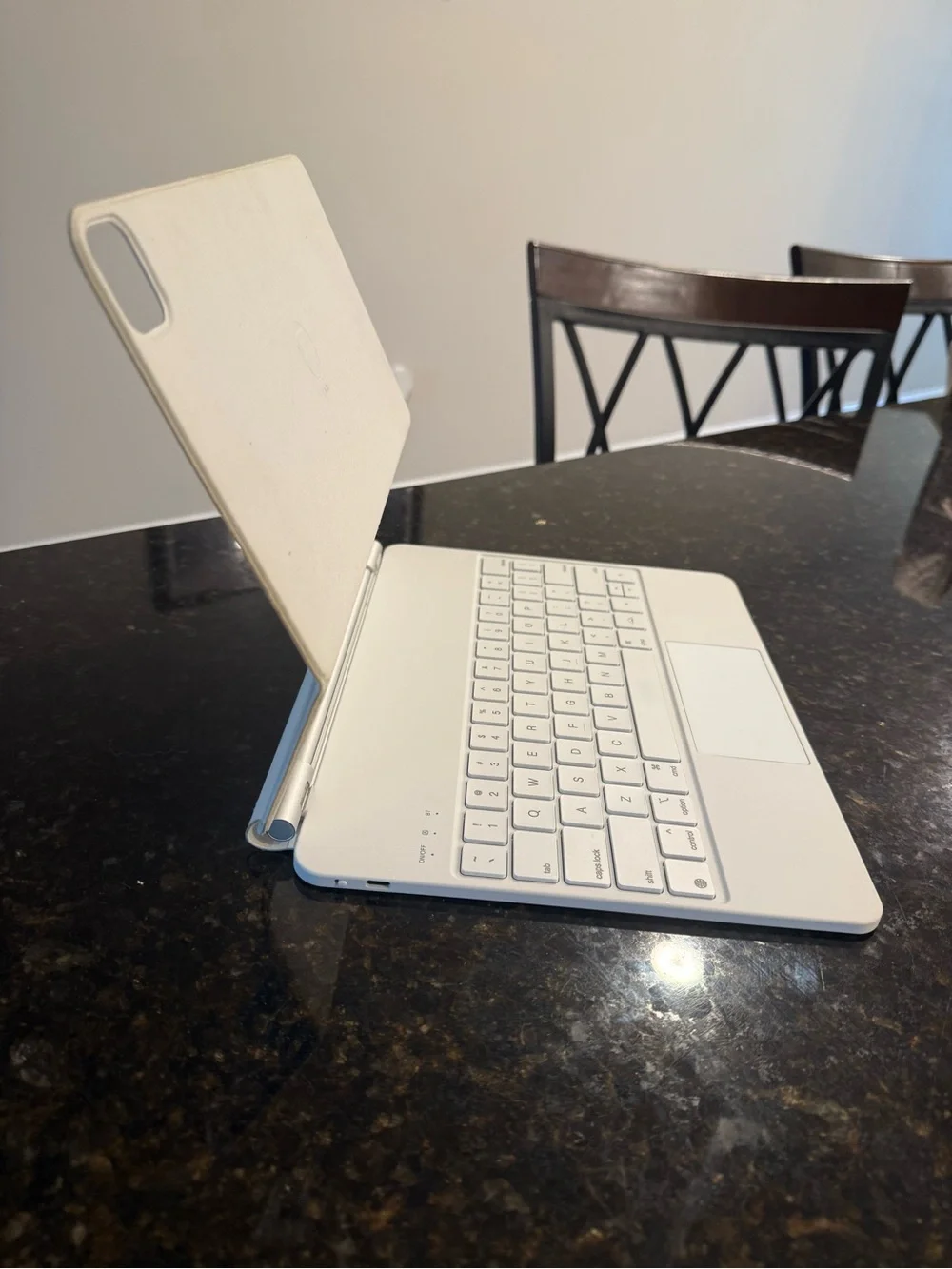 iPad Air 13 inch White Tablet Keyboard Case with Integrated Trackpad